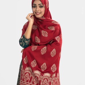 Red Crepe Hijab